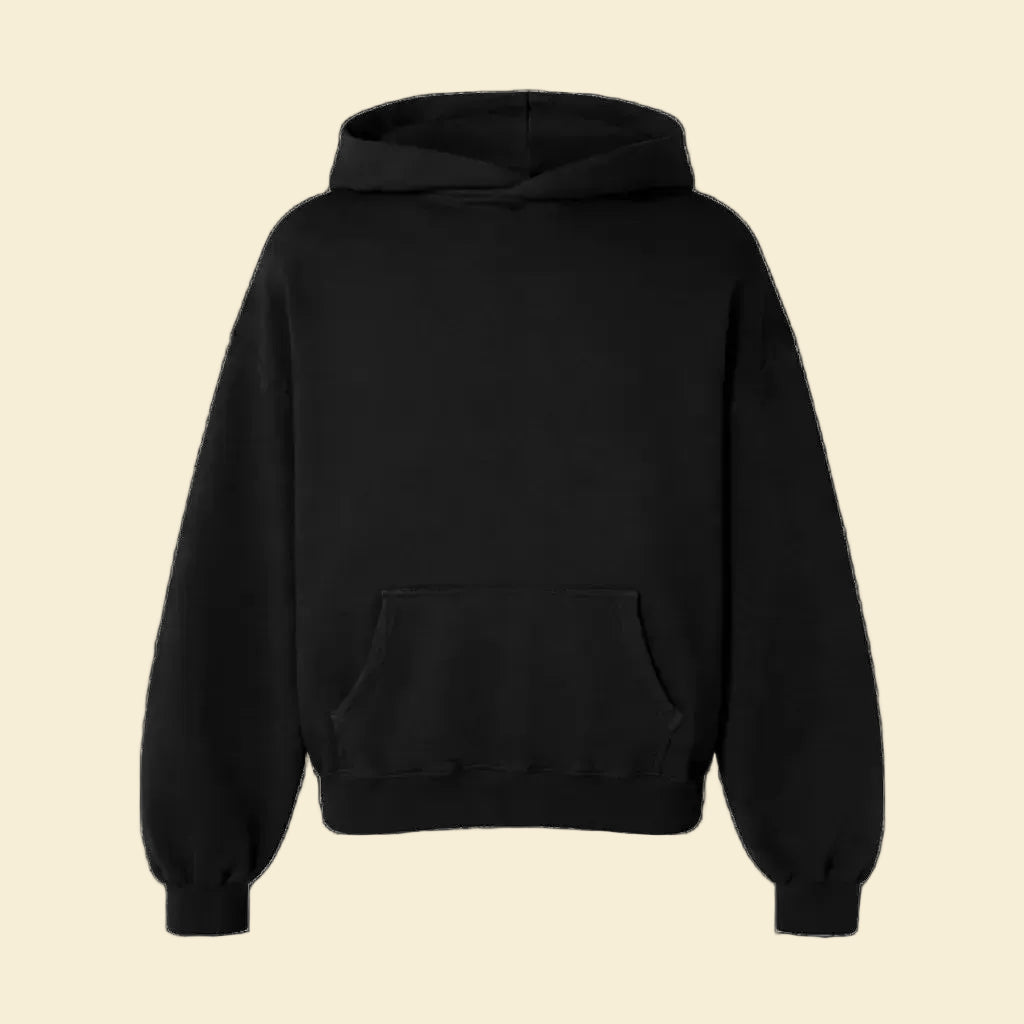 Black hoodie on a transparent background